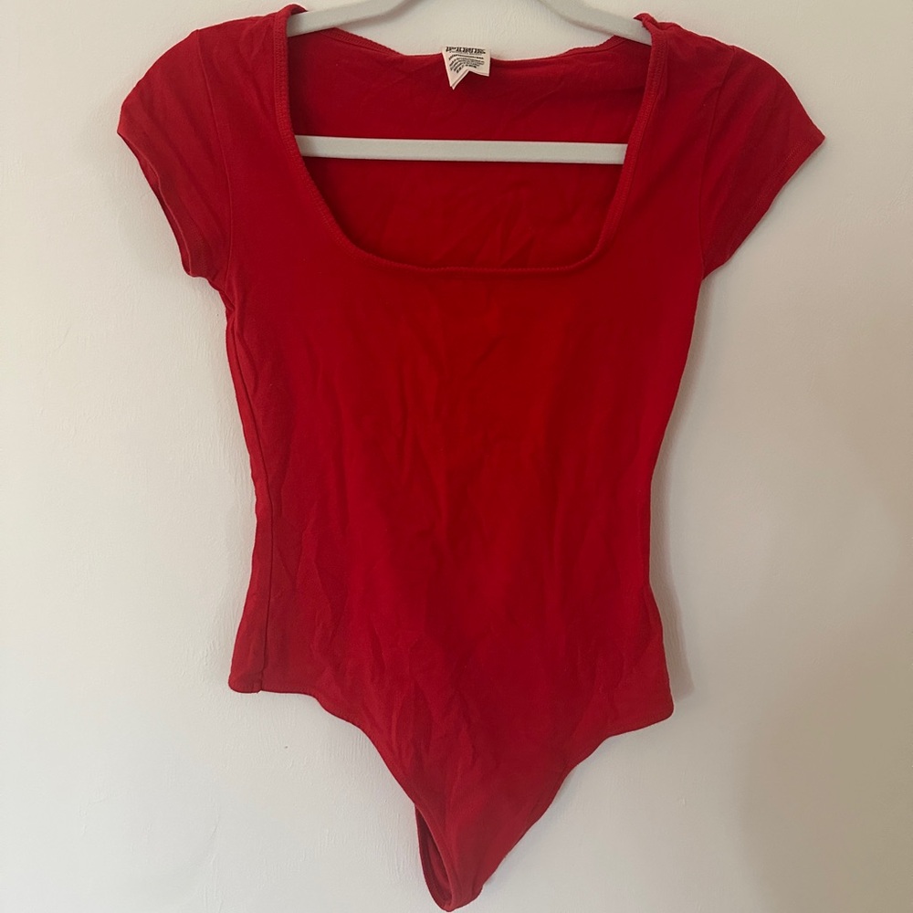 Victoria’s Secret Pink - Red Short Sleeve Body Suit